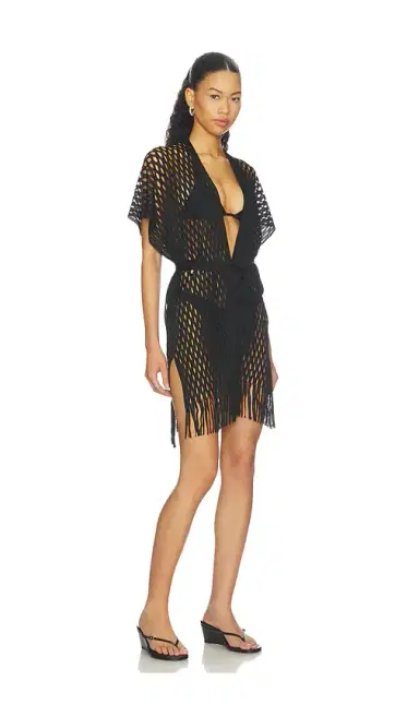 Luli Fama Caught Up Short Caftan | Thumbnail 3 Luli Fama Caught Up Short Caftan | Thumbnail 3