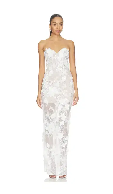Bronx and Banco Dahlia Bridal Strapless Maxi Dress | Thumbnail 1 Bronx and Banco Dahlia Bridal Strapless Maxi Dress | Thumbnail 1
