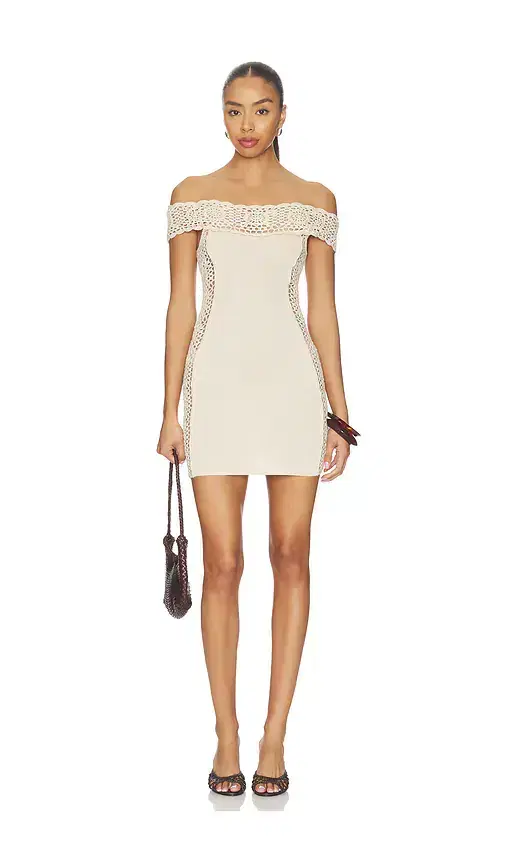 Frankies Bikinis Fleur Crochet Mini Dress