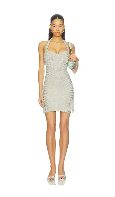 ISA BOULDER Woven Fringe Mini Dress | Thumbnail 1