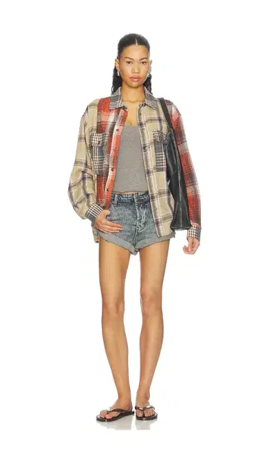 One Teaspoon Essential Patchwork Flannel Shirt | Thumbnail 5 One Teaspoon Essential Patchwork Flannel Shirt | Thumbnail 5