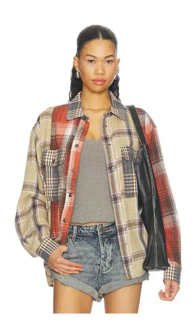 One Teaspoon Essential Patchwork Flannel Shirt | Thumbnail 1 One Teaspoon Essential Patchwork Flannel Shirt | Thumbnail 1