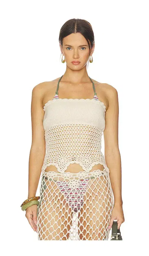 Frankies Bikinis Star Crochet Blouse