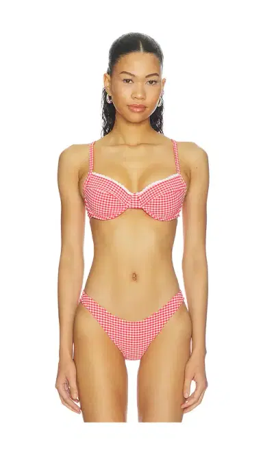 Kulani Kinis Scallop Crochet Underwire Bra Bikini Top | Thumbnail 1