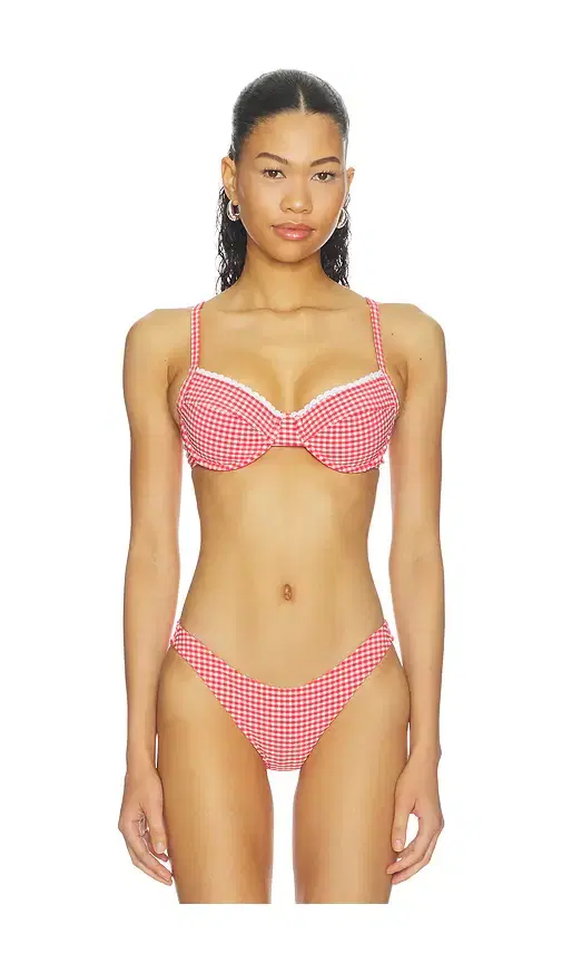 Kulani Kinis Scallop Crochet Underwire Bra Bikini Top