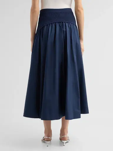 Simkhai Women's Ovie Cotton Midi Skirt - Midnight - Size XL | Thumbnail 3 Simkhai Women's Ovie Cotton Midi Skirt - Midnight - Size XL | Thumbnail 3