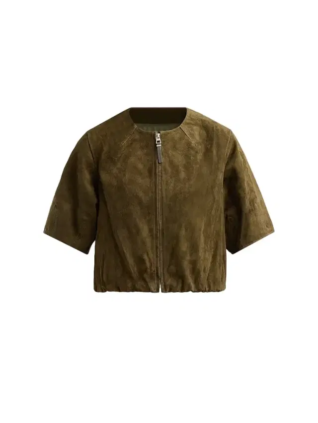 SIMKHAI Women's Austyn Suede Zip-Up Jacket - Sea Turtle