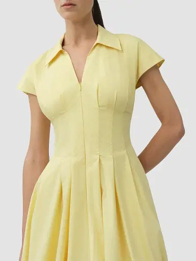 Simkhai Women's Lirinne Bubble-Hem Mini Dress | Thumbnail 4 Simkhai Women's Lirinne Bubble-Hem Mini Dress | Thumbnail 4