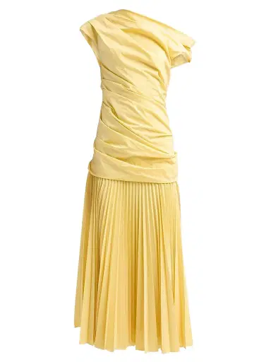 Simkhai Women's Ammalie Ruched Midi Dress - Golden Haze - Size 14 | Thumbnail 1