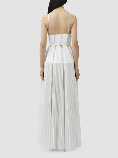 Simkhai Women's Selene Pleated Cotton Gown | Thumbnail 3 Simkhai Women's Selene Pleated Cotton Gown | Thumbnail 3