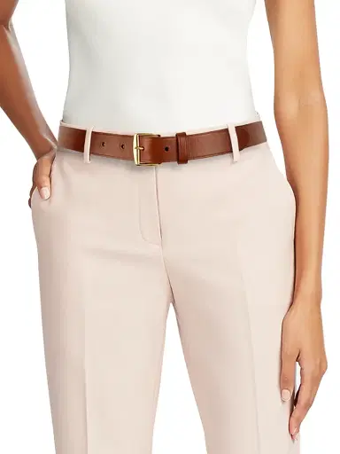 Nili Lotan Women's Sloane Croc-Embossed Leather Belt | Thumbnail 2