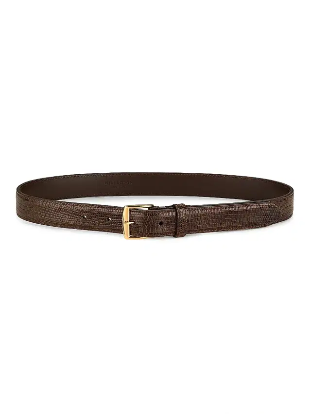 Nili Lotan Women's Sloane Croc-Embossed Leather Belt - Dark Brown