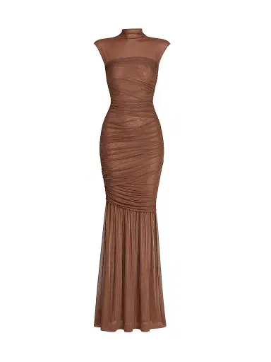 SEROYA Women's Rosie Draped Maxi Dress | Thumbnail 1
