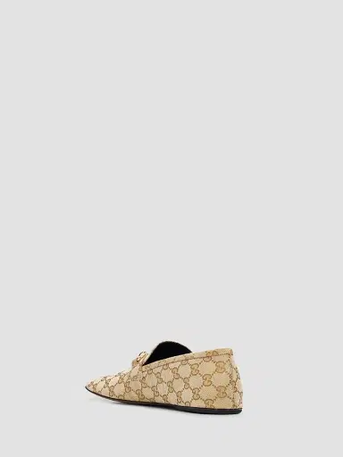 Gucci Women's Ragazzo GG Canvas Loafers - Vintage Sand - Size 12 | Thumbnail 4