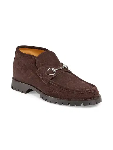 Gucci Men's Sylke Horsebit Suede Ankle Boots | Thumbnail 2 Gucci Men's Sylke Horsebit Suede Ankle Boots | Thumbnail 2