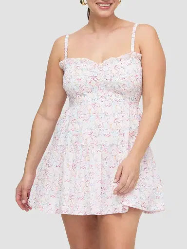 Hill House Home Women's The Rebecca Mini Nap Dress - Camo Fish | Thumbnail 6