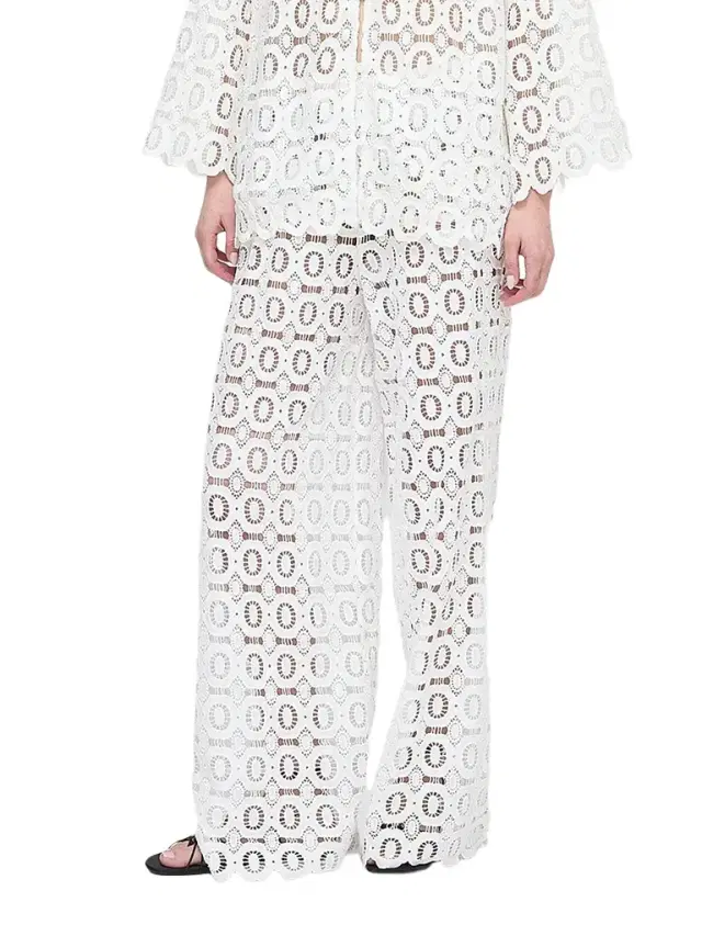 Women's The Kaya Pool Pants - White Broderie