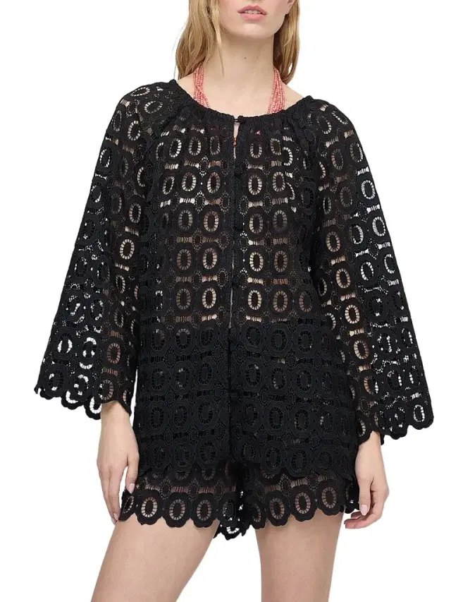 Women's The Kaya Shorts - Black Broderie