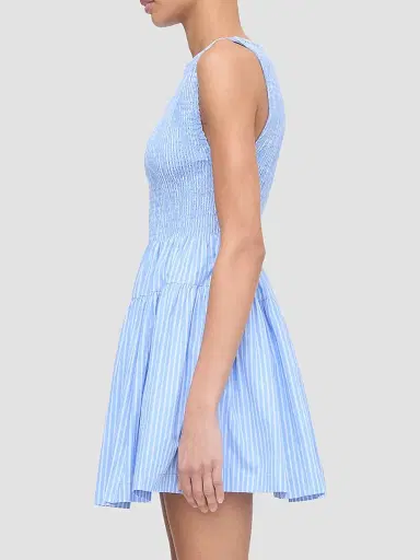 Hill House Home Women's The Cosima Mini Nap Dress - Blue Stripe - Size XXL | Thumbnail 3