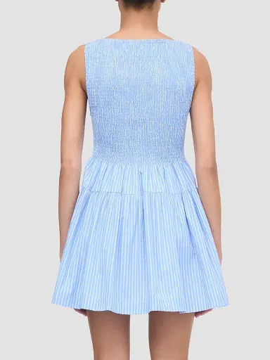 Hill House Home Women's The Cosima Mini Nap Dress - Blue Stripe - Size XXL | Thumbnail 4