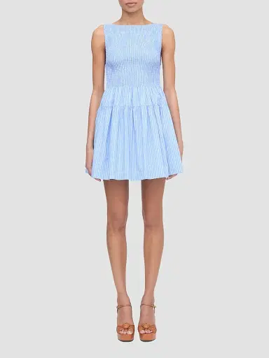 Hill House Home Women's The Cosima Mini Nap Dress - Blue Stripe - Size XXL | Thumbnail 5