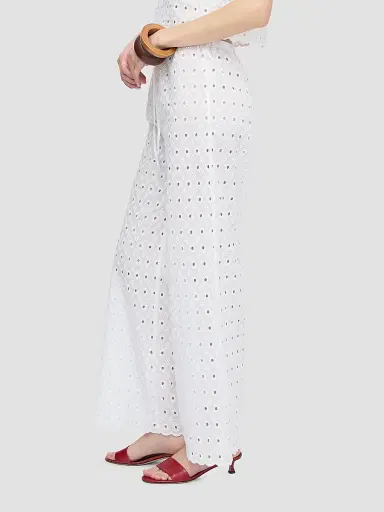 Hill House Home Women's The Giovanna Pants - White Diamond Eyelet - Size XXL | Thumbnail 3