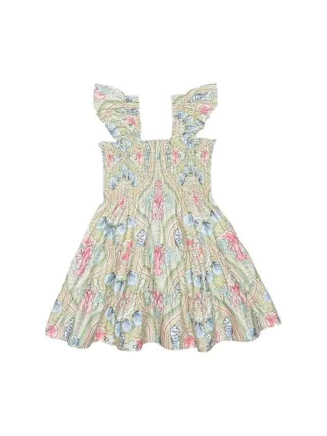 Hill House Home Baby Girl's, Little Girl's & Girl's Tiny Ellie Nap Dress - Sea Scroll