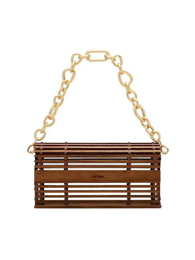 Cult Gaia Women's Sylva Wooden Shoulder Bag - Walnut