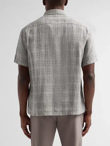 Theory Men's Irving Plaid Linen Shirt | Thumbnail 3 Theory Men's Irving Plaid Linen Shirt | Thumbnail 3