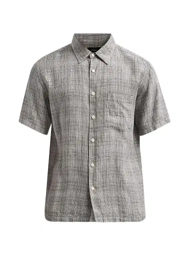 Theory Men's Irving Plaid Linen Shirt | Thumbnail 1 Theory Men's Irving Plaid Linen Shirt | Thumbnail 1