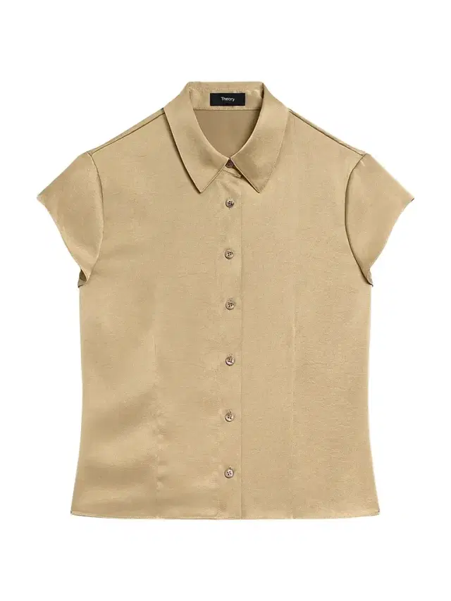 Theory Women's Satin Button-Front Shirt - Mocha Taupe