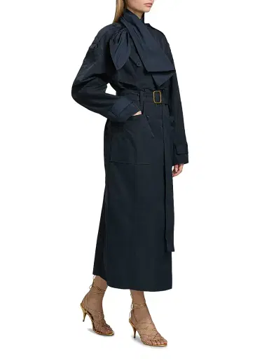 Ulla Johnson Women's Marcelle Trench Coat - Midnight - Size Large | Thumbnail 4