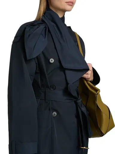 Ulla Johnson Women's Marcelle Trench Coat - Midnight - Size Large | Thumbnail 6