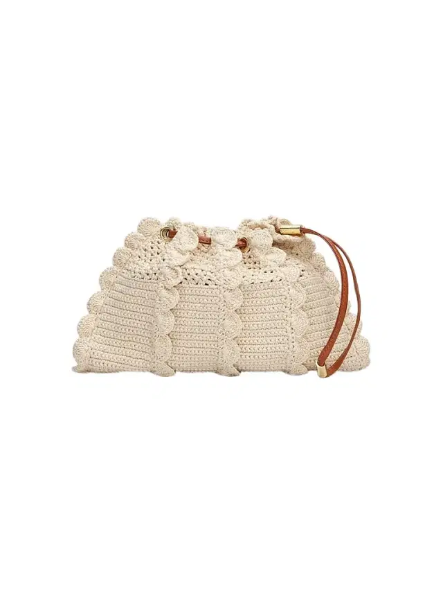 Ulla Johnson Women's Adria  Crochet Crossbody Bag - Cowrie
