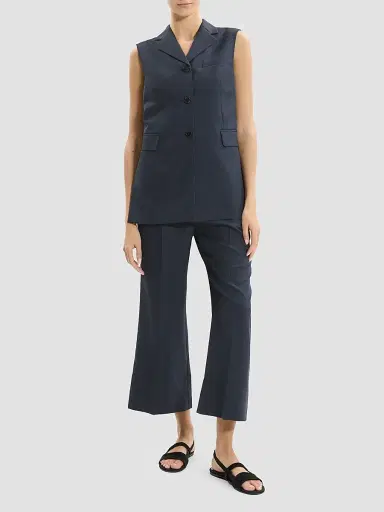 Theory Women's Twill Notch Lapel Vest | Thumbnail 2