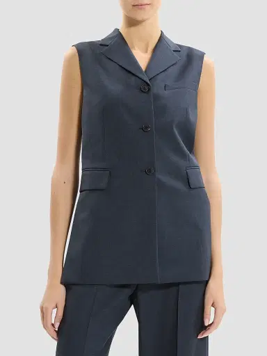 Theory Women's Twill Notch Lapel Vest | Thumbnail 4