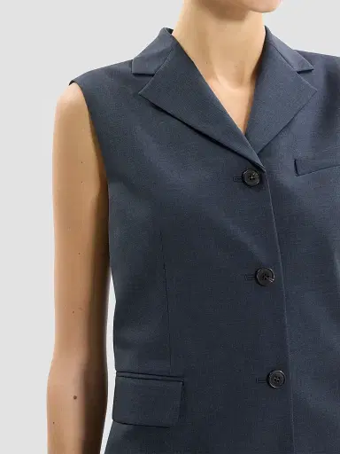 Theory Women's Twill Notch Lapel Vest | Thumbnail 5