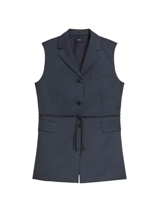 Theory Women's Twill Notch Lapel Vest - Nocturne Navy