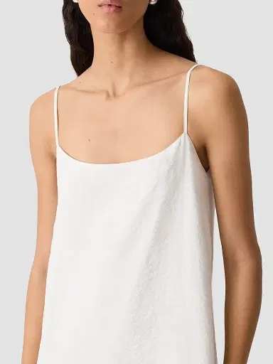 Theory Women's Textured Silk-Blend Midi Slipdress - Ivory - Size Large | Thumbnail 4