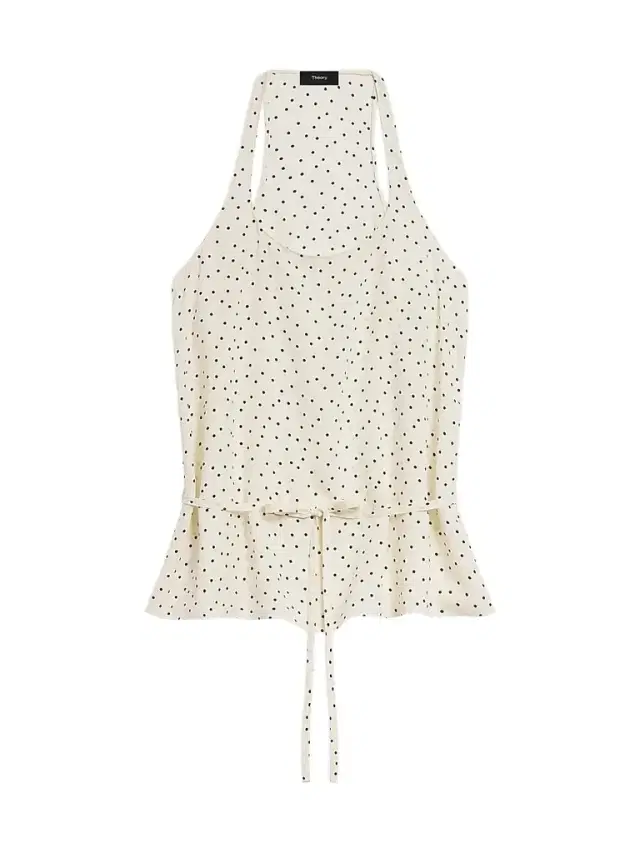 Theory Women's Polka Dot Tie-Waist Top -  Multi