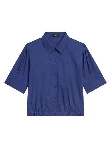 Theory Women's Cotton Poplin Shirt - Sapphire Navy | Thumbnail 1 Theory Women's Cotton Poplin Shirt - Sapphire Navy | Thumbnail 1
