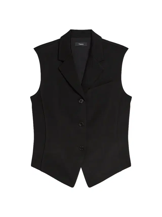 Theory Women's Notch Lapel Cinched Satin Vest - Black