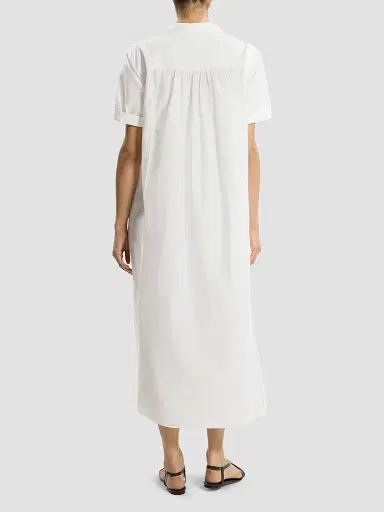 Theory Women's Cotton-Blend Shift Maxi Dress - White - Size XL | Thumbnail 3
