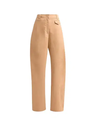 Ulla Johnson Women's Laure Barrel-Leg Trousers - Fawn - Size 12 | Thumbnail 1 Ulla Johnson Women's Laure Barrel-Leg Trousers - Fawn - Size 12 | Thumbnail 1