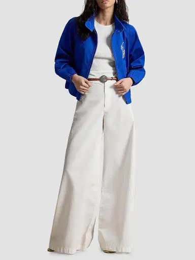 Polo Ralph Lauren Women's Embroidered Cotton Twill Jacket - Heritage Blue | Thumbnail 2 Polo Ralph Lauren Women's Embroidered Cotton Twill Jacket - Heritage Blue | Thumbnail 2