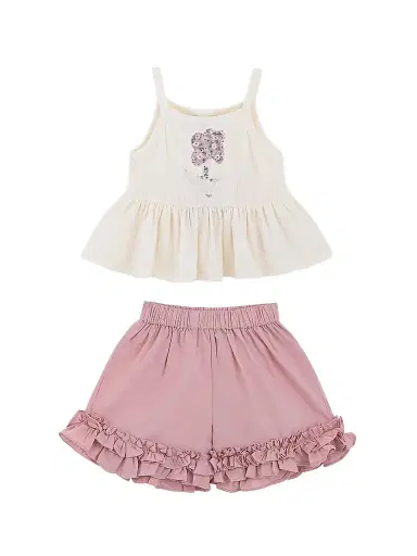 Mimi Tutu Baby Girl's & Little Girl's Ruffle Short Set - Pink - Size 36 Months | Thumbnail 1 Mimi Tutu Baby Girl's & Little Girl's Ruffle Short Set - Pink - Size 36 Months | Thumbnail 1