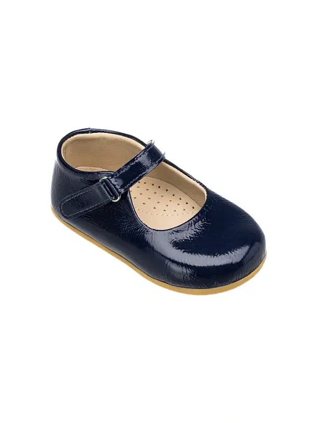 Baby Girl's Bare Leather Mary Janes - Blue 6 (Baby)