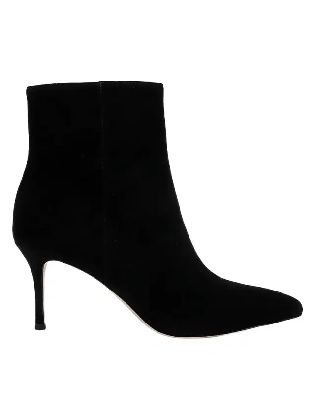 L'AGENCE Women's Houston 75MM Suede Stiletto Booties - Black Suede