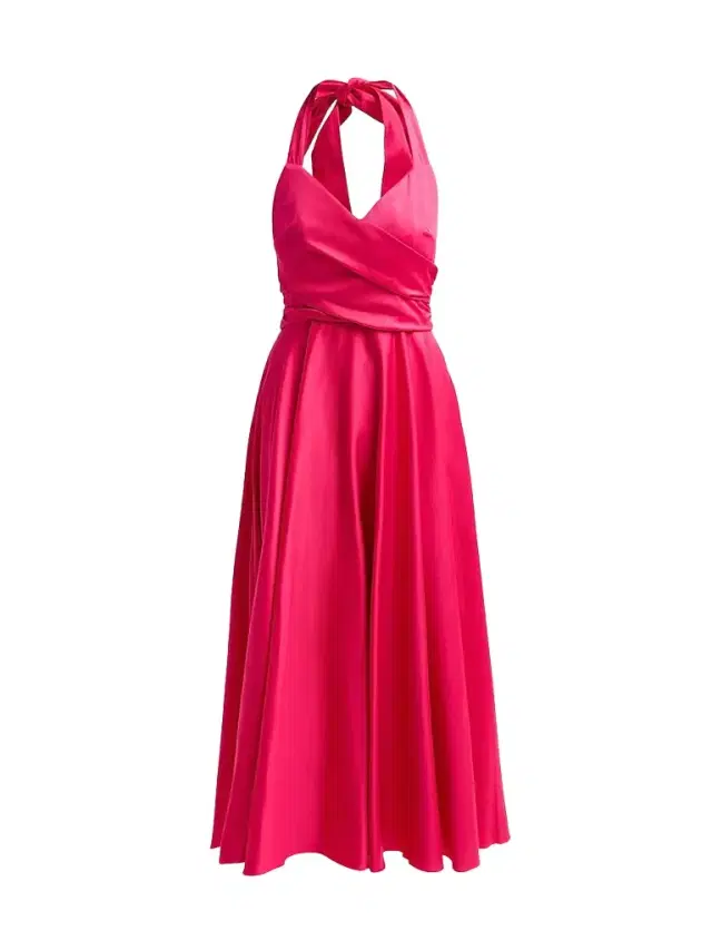 Black Halo Women's Noelle Midi Dress - Cerise