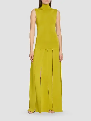Alaïa Women's Textured Pleats Drop Maxi Dress | Thumbnail 2 Alaïa Women's Textured Pleats Drop Maxi Dress | Thumbnail 2